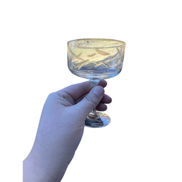 Vintage Etched Crystal Glassware Lot – Coupes & Stems - Picture 5 of 14